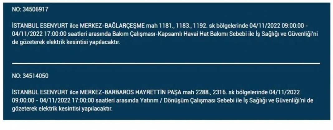 İstanbullular dikkat! 21 ilçede elektrik kesintisi 24
